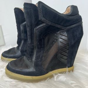 LAMB heeled leather wedges